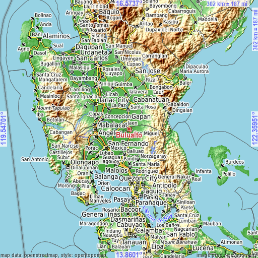 Topographic map of Bulualto