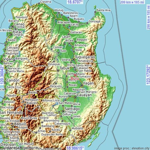 Topographic map of Bulu