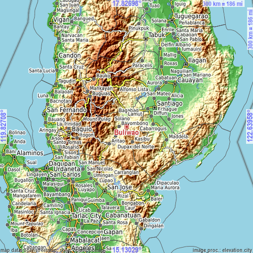 Topographic map of Buliwao