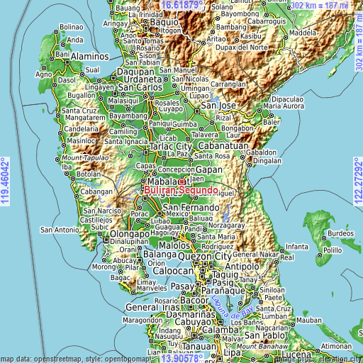 Topographic map of Buliran Segundo