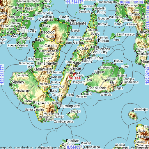 Topographic map of Bulasa