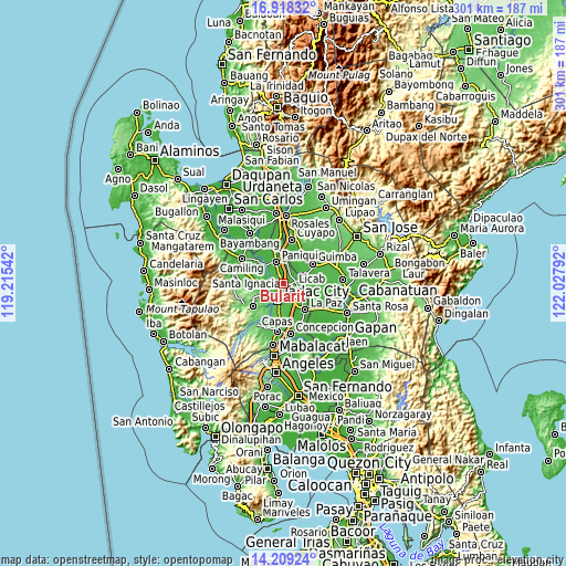 Topographic map of Bularit