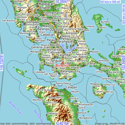 Topographic map of Bulacnin