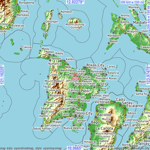 Topographic map of Bula