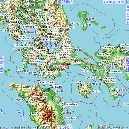 Topographic map of Bukal