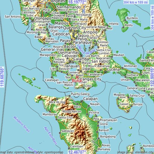 Topographic map of Bukal