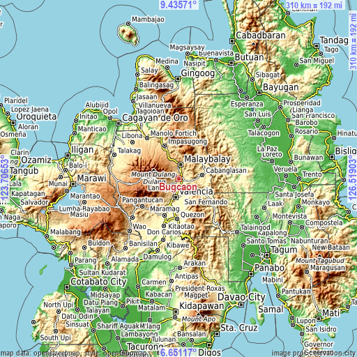 Topographic map of Bugcaon