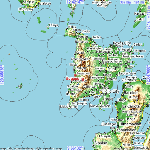 Topographic map of Bugasong