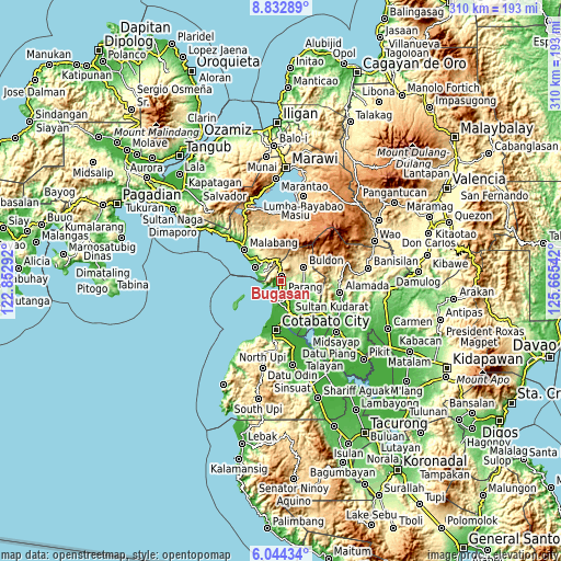 Topographic map of Bugasan