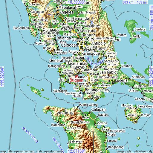 Topographic map of Bugaan