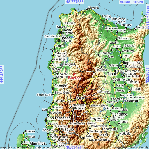 Topographic map of Bucloc