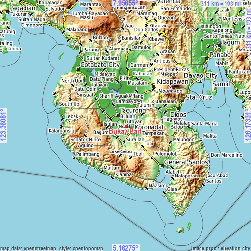 Topographic map of Bukay Pait