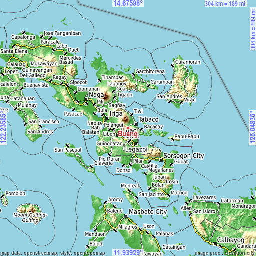 Topographic map of Buang