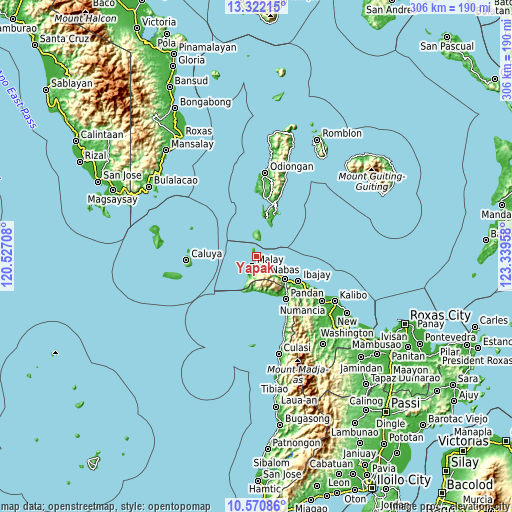 Topographic map of Yapak