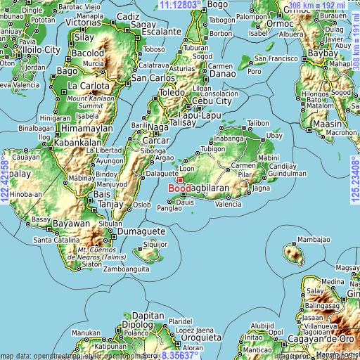 Topographic map of Bood