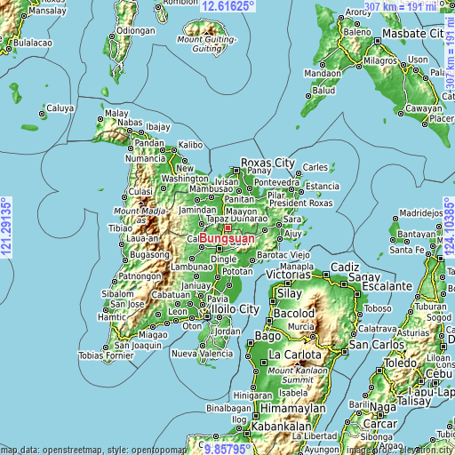 Topographic map of Bungsuan