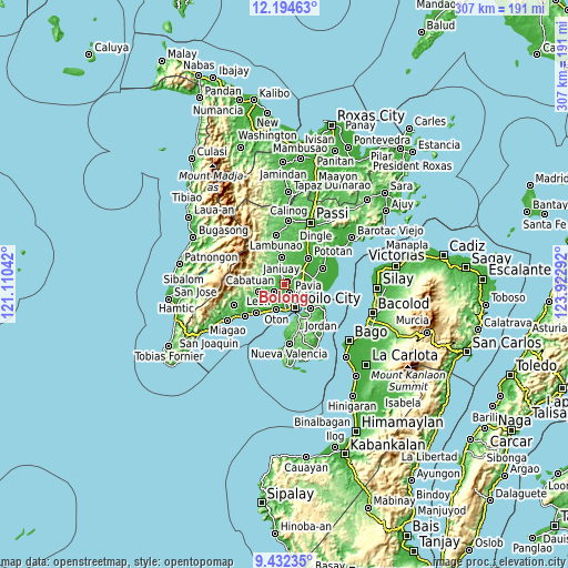 Topographic map of Bolong