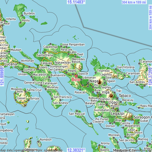 Topographic map of Bolo