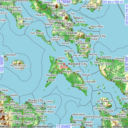 Topographic map of Bulo