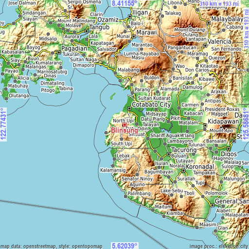 Topographic map of Blinsung