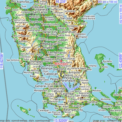 Topographic map of Bituñgol