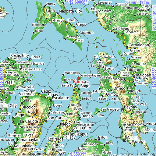 Topographic map of Biton