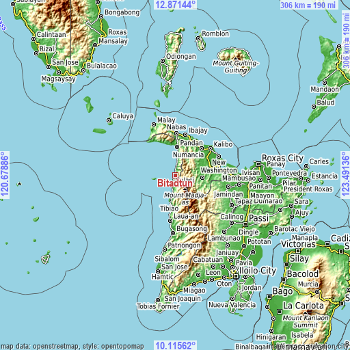 Topographic map of Bitadtun