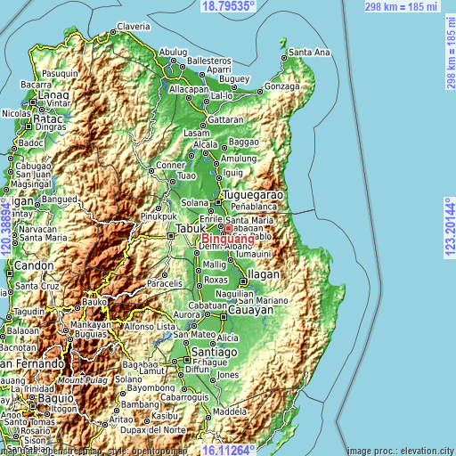 Topographic map of Binguang