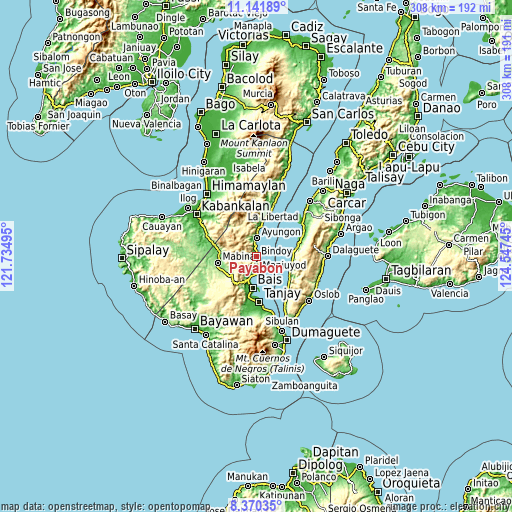 Topographic map of Payabon