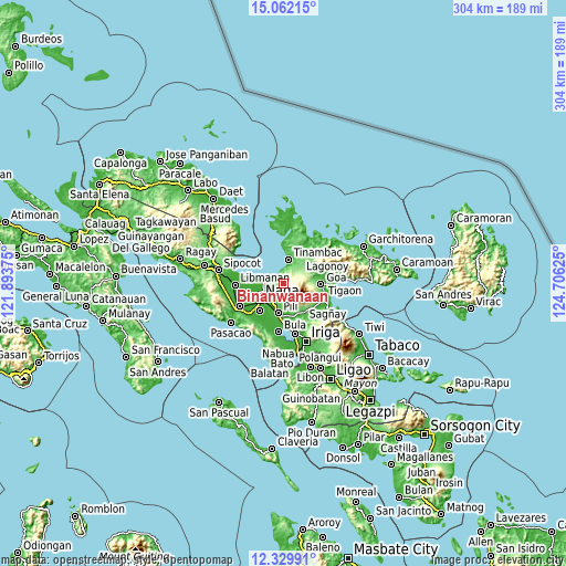 Topographic map of Binanwanaan