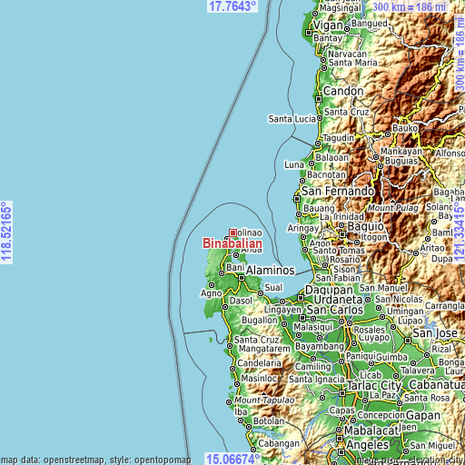 Topographic map of Binabalian