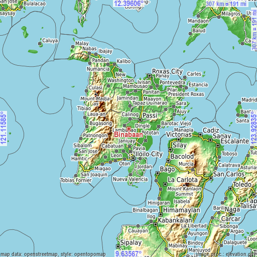 Topographic map of Binabaan