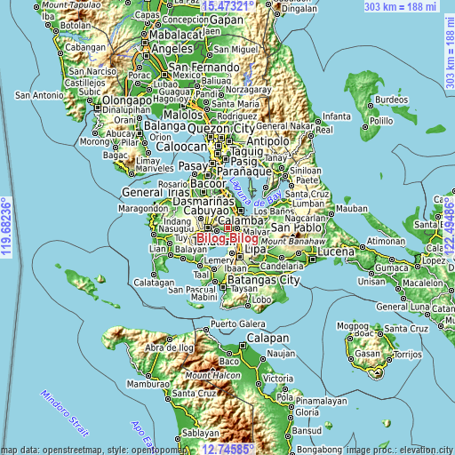 Topographic map of Bilog-Bilog