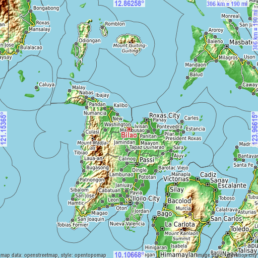 Topographic map of Bilao