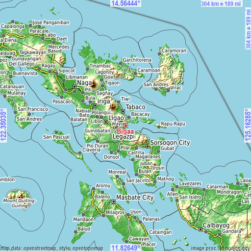 Topographic map of Bigaa