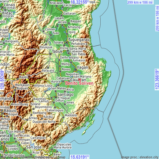 Topographic map of Benito Soliven