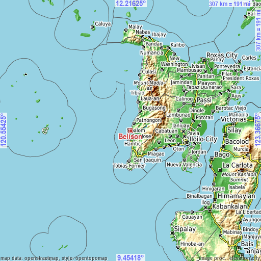 Topographic map of Belison