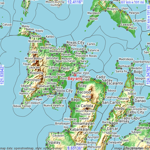 Topographic map of Bay-ang