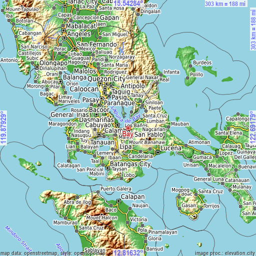 Topographic map of Bay