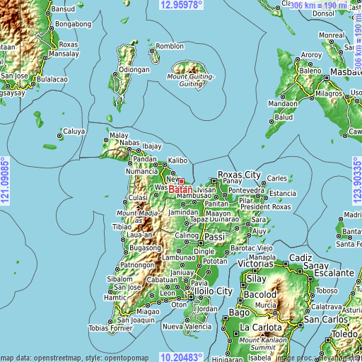 Topographic map of Batan