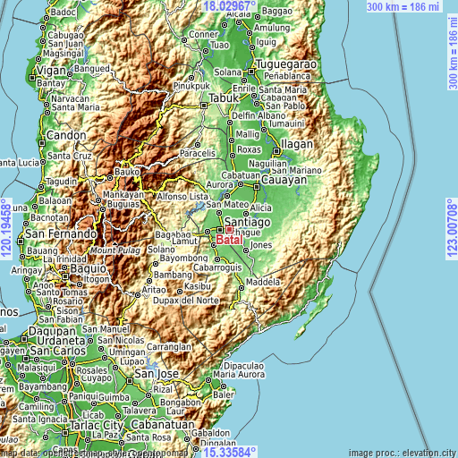 Topographic map of Batal