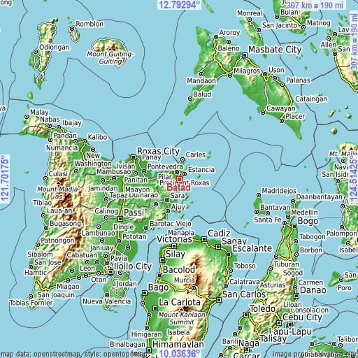 Topographic map of Batad