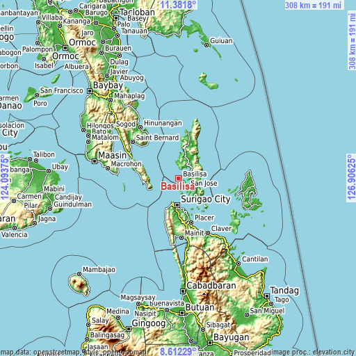 Topographic map of Basilisa