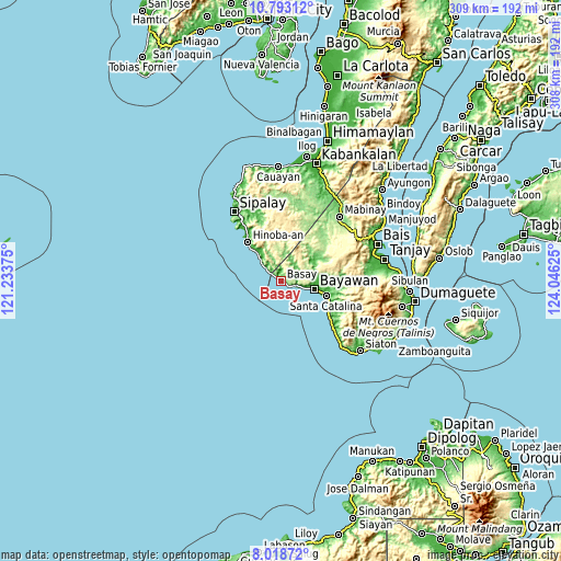 Topographic map of Basay