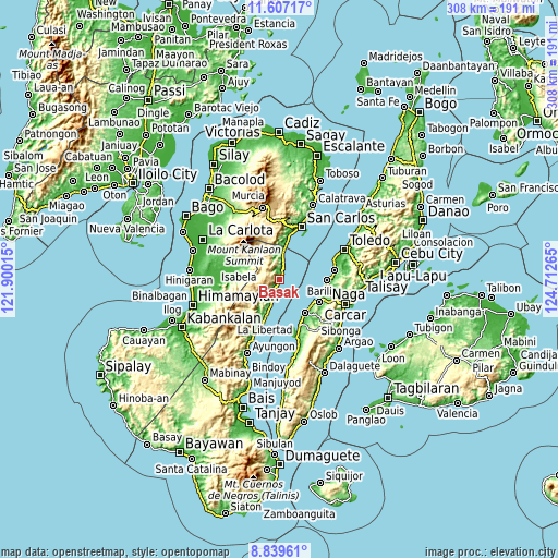 Topographic map of Basak