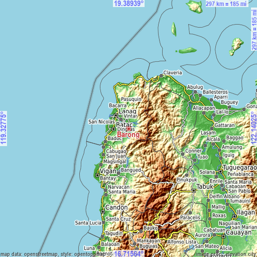 Topographic map of Barong