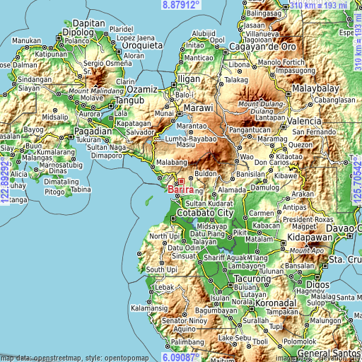 Topographic map of Barira