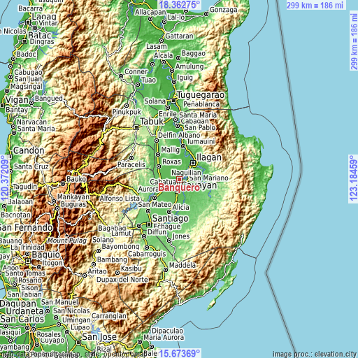 Topographic map of Banquero