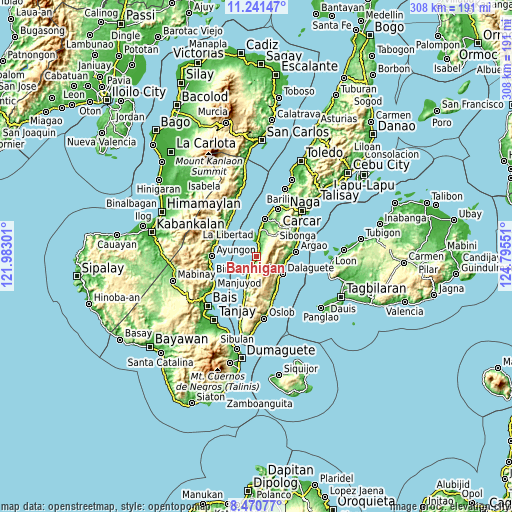 Topographic map of Banhigan