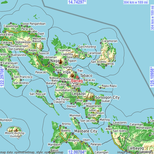 Topographic map of Banag